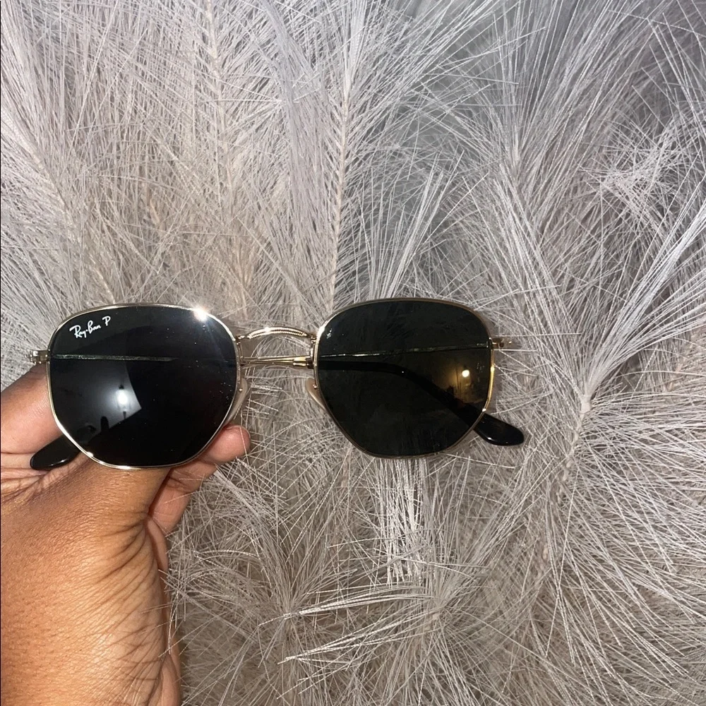 Ray-Ban Black and Gold Square Sunglasses - Picture 2 of 6